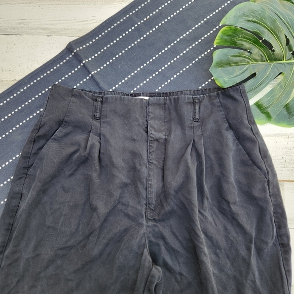 Abercrombie & Fitch Lyocell Straight Leg Ankle Pants Black Size Large - Picture 3 of 8